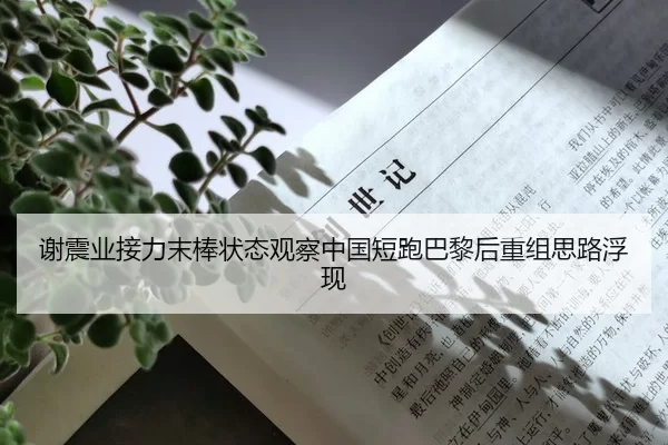 谢震业接力末棒状态观察中国短跑巴黎后重组思路浮现