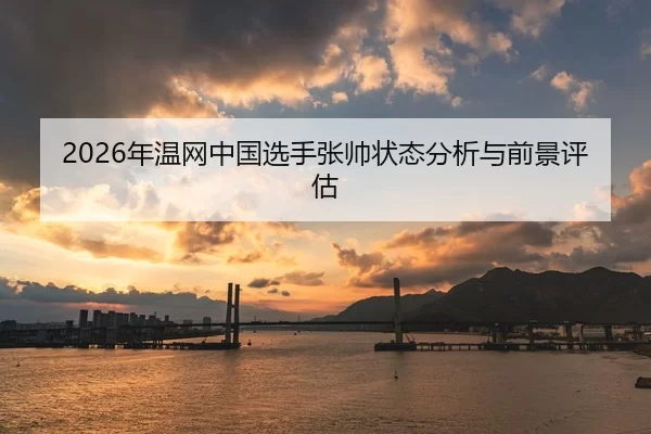 2026年温网中国选手张帅状态分析与前景评估